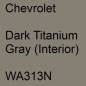 Preview: Chevrolet, Dark Titanium Gray (Interior), WA313N.